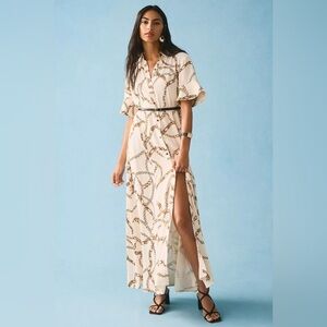 NWT Size XXS - Maeve Printed Short-Sleeve Shirt Dress